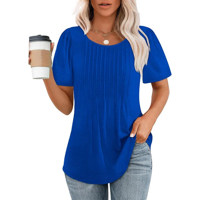 Jet - Elegant geplooide blouse voor dames