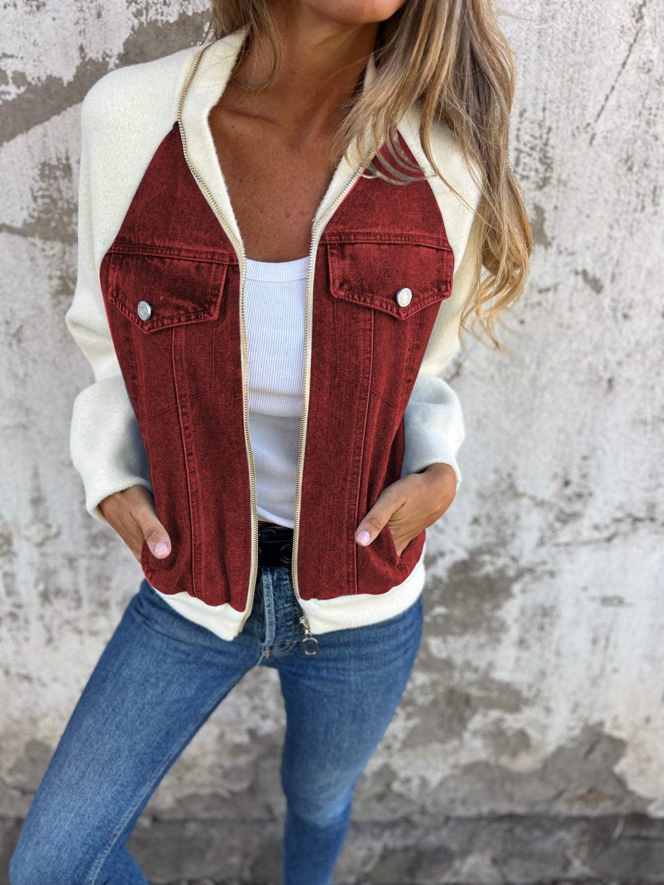 Fenna - Stijlvolle denim jacket met capuchon voor dames