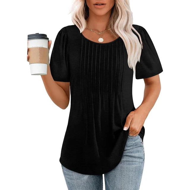 Jet - Elegant geplooide blouse voor dames