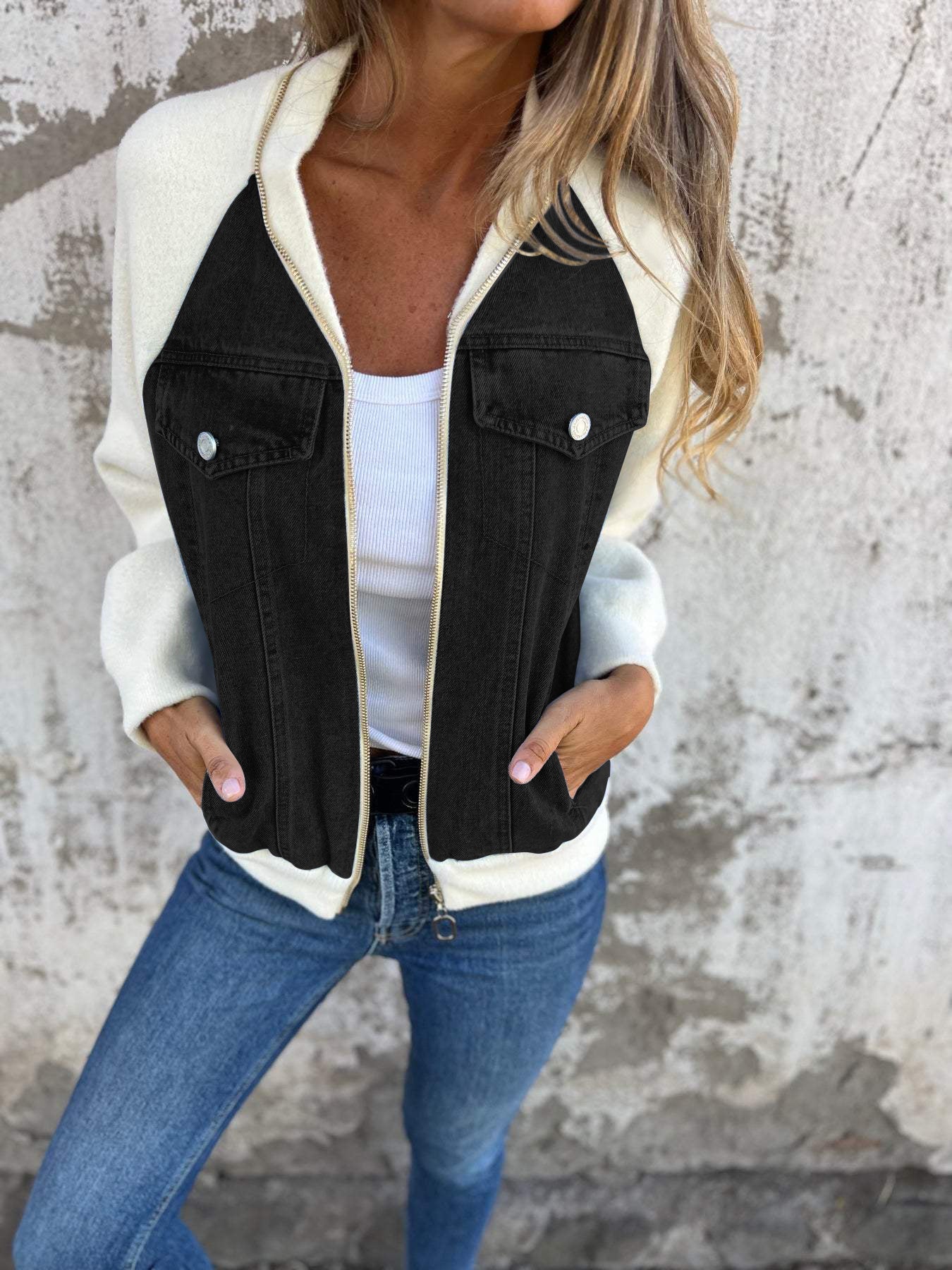 Fenna - Stijlvolle denim jacket met capuchon voor dames