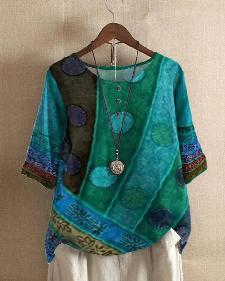 Fenna - Elegante top met driekwart mouw voor dames