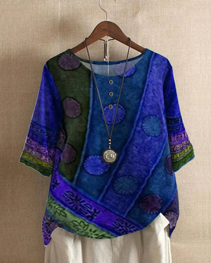 Fenna - Elegante top met driekwart mouw voor dames