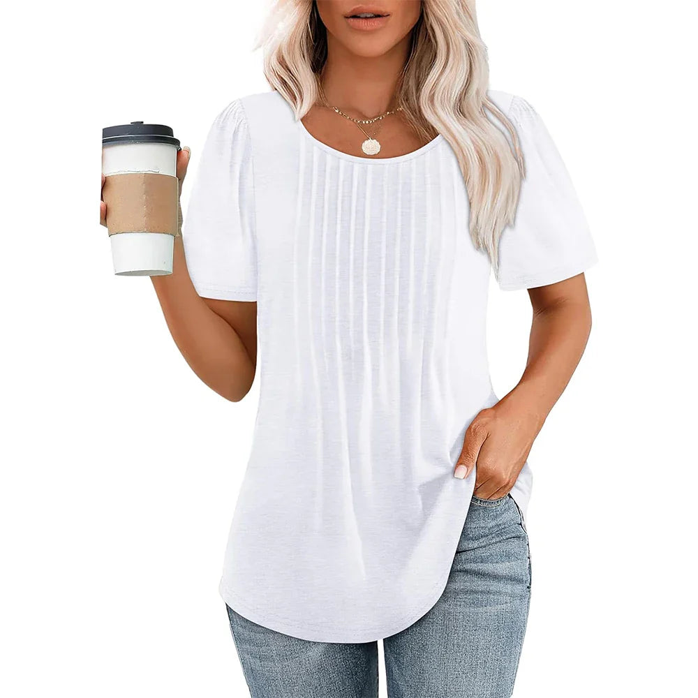 Jet - Elegant geplooide blouse voor dames
