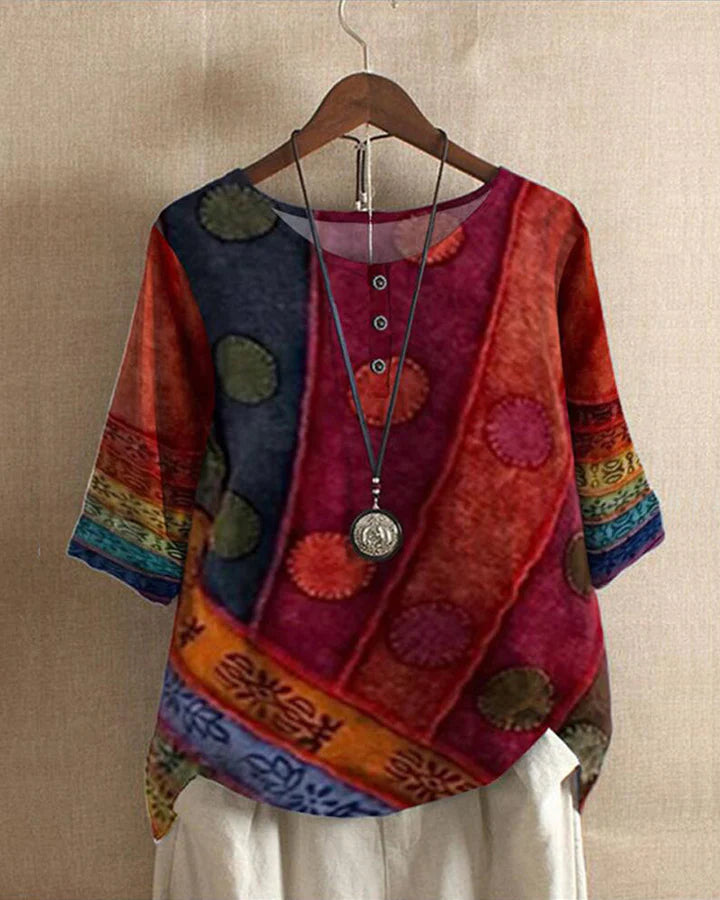 Fenna - Elegante top met driekwart mouw voor dames