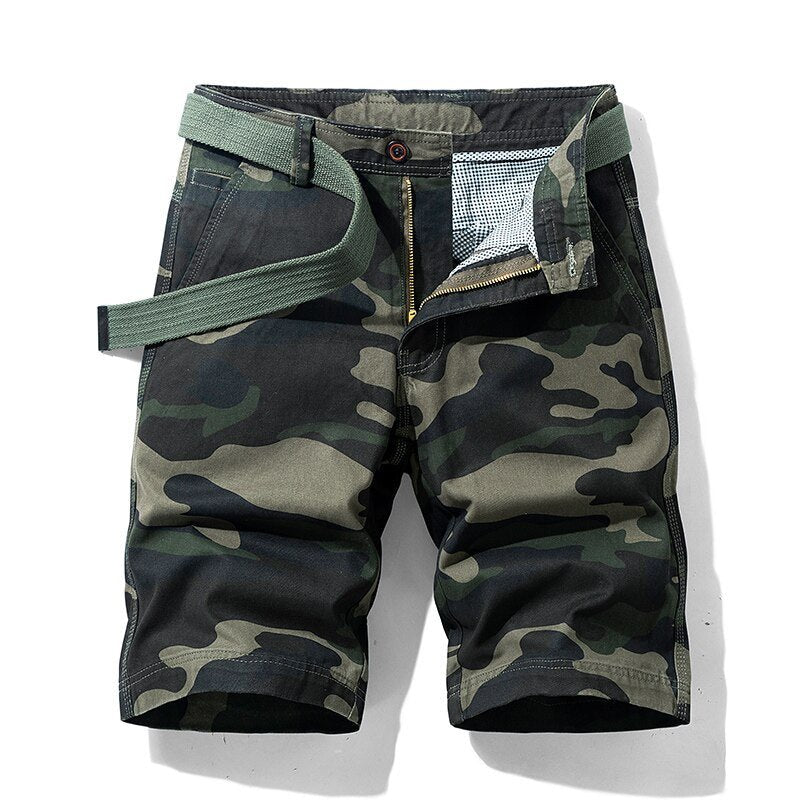 Jens - Casual camouflage cargo short voor heren Front