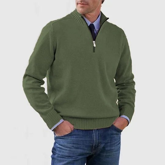 Joris - Klassieke half-zip trui voor heren Side
