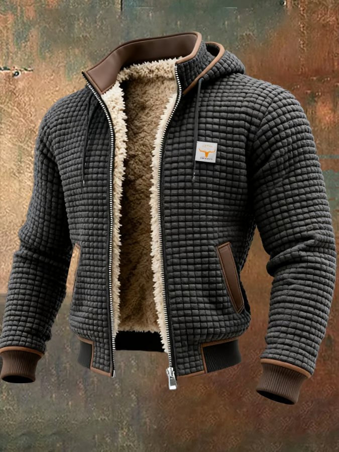 Joris - Retro outdoor jack met sherpa voering voor heren Close Up