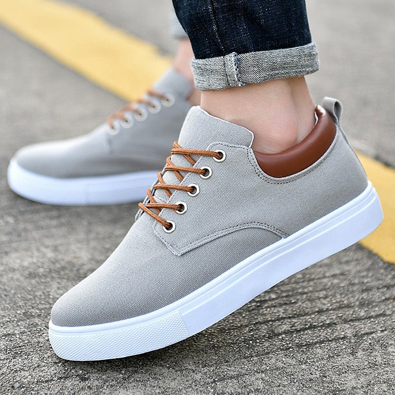 Joris - Stoere canvas sneakers met witte zool voor heren View 15