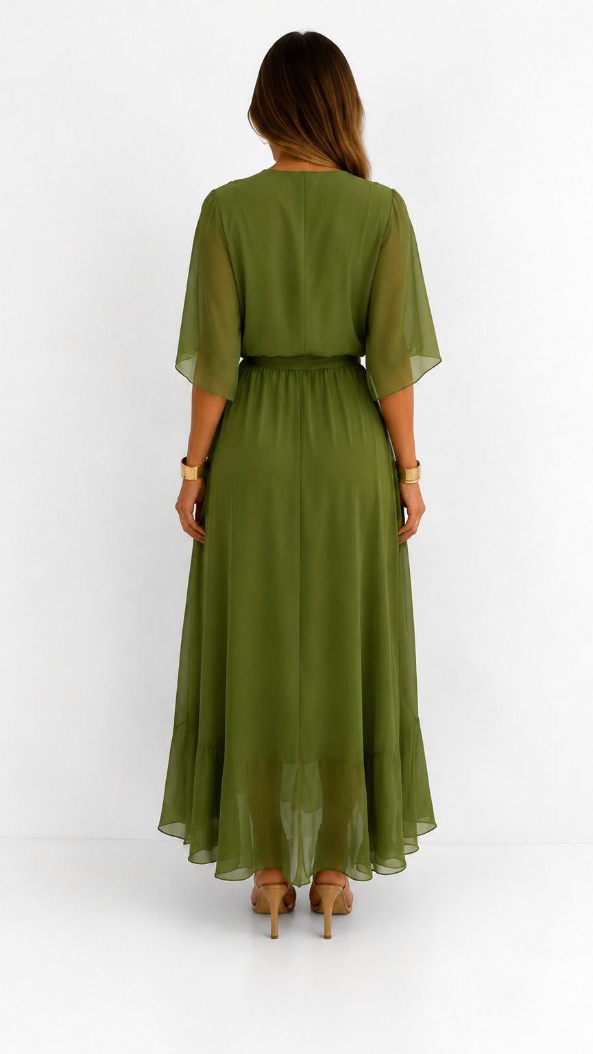 Lieke - Elegante chiffon vouwjurk voor dames View 12