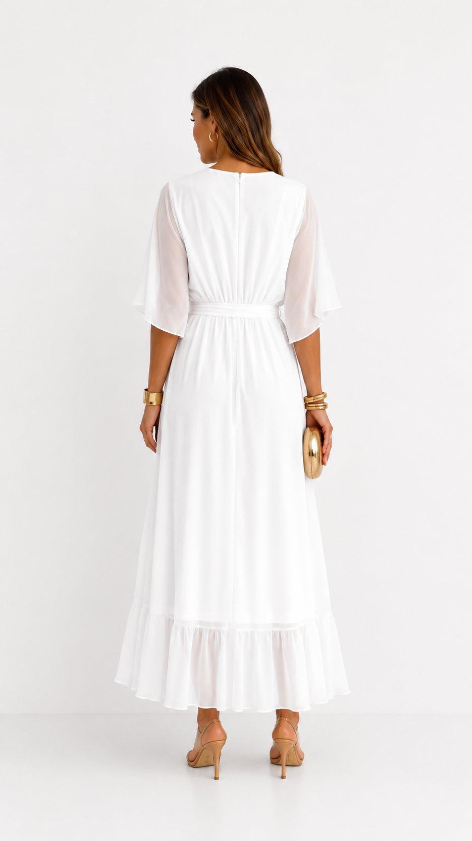 Lieke - Elegante chiffon vouwjurk voor dames View 14