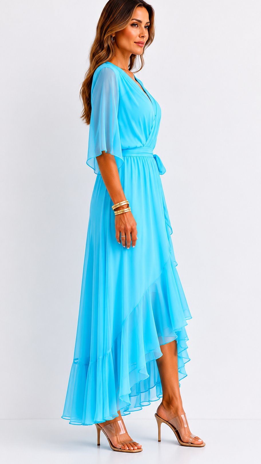 Lieke - Elegante chiffon vouwjurk voor dames View 18