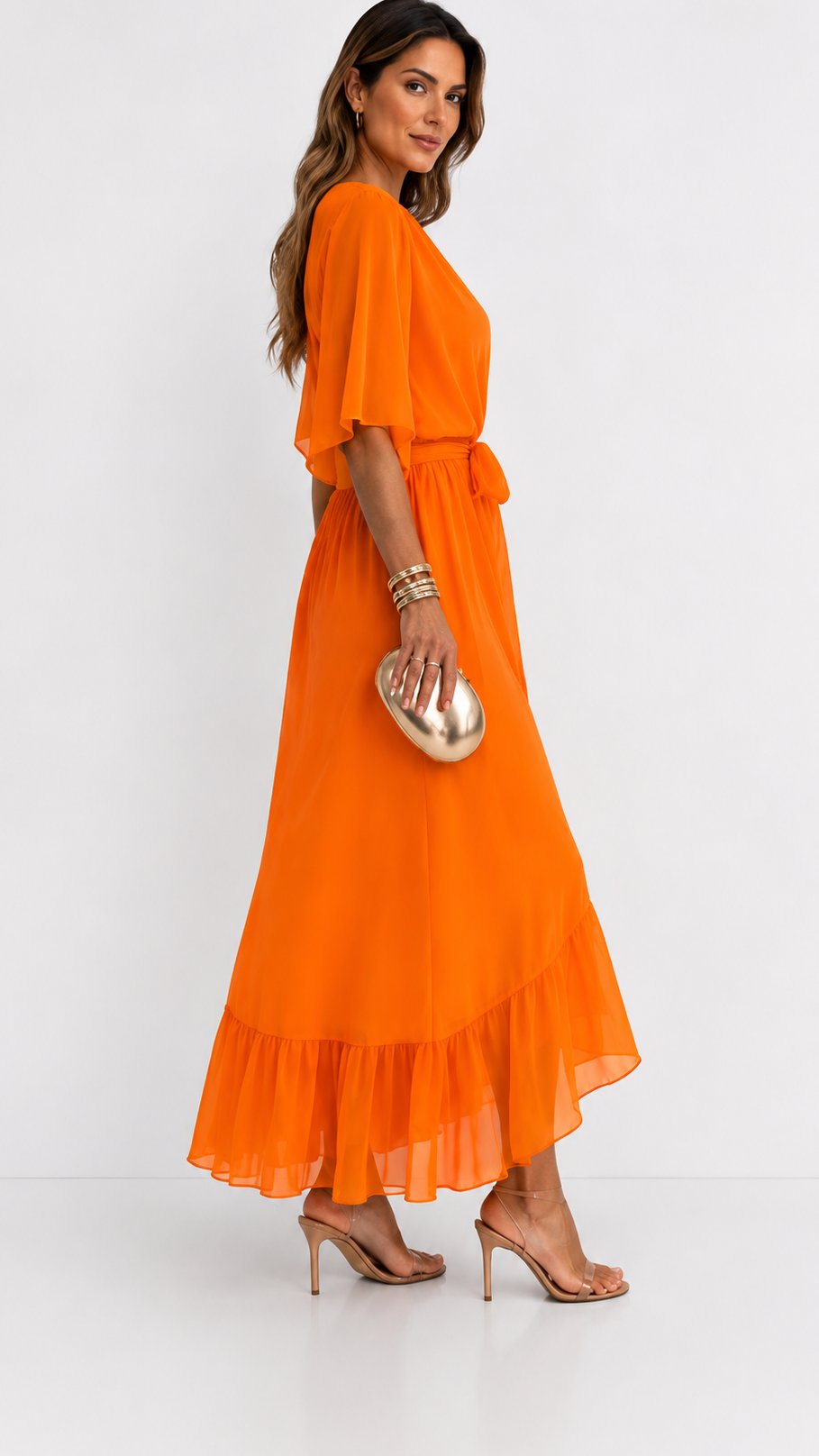 Lieke - Elegante chiffon vouwjurk voor dames View 20