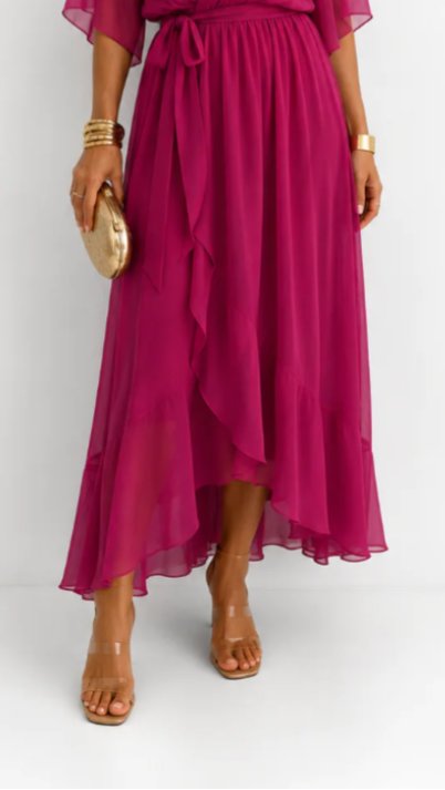 Lieke - Elegante chiffon vouwjurk voor dames View 23