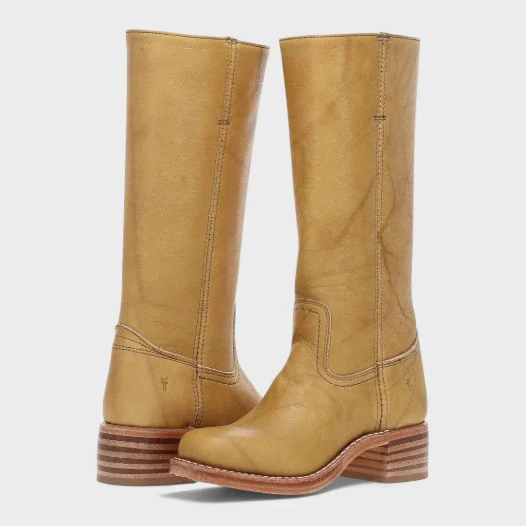 Lieke - Vintage retro laarzen met hoge schacht voor dames Back