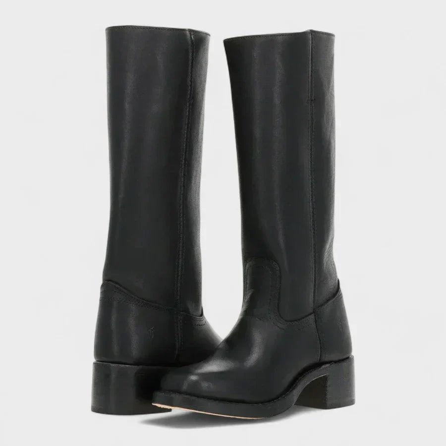 Lieke - Vintage retro laarzen met hoge schacht voor dames Hero