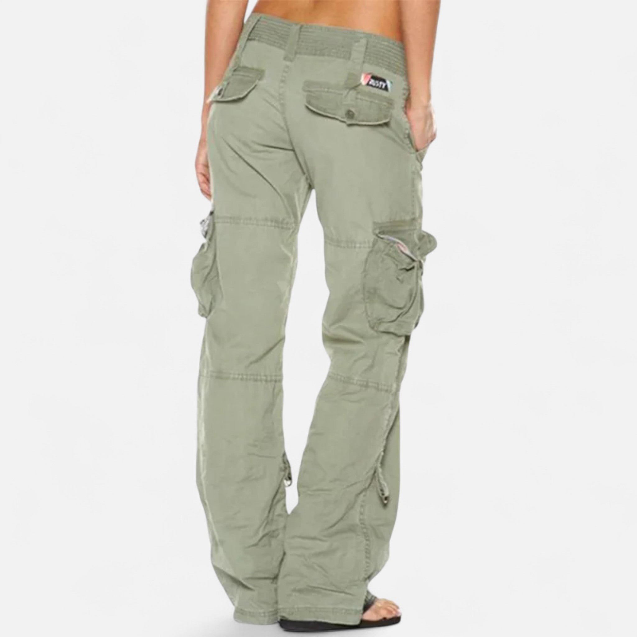 Loes - Relaxed cargo broek met rechte pijpen voor dames Back