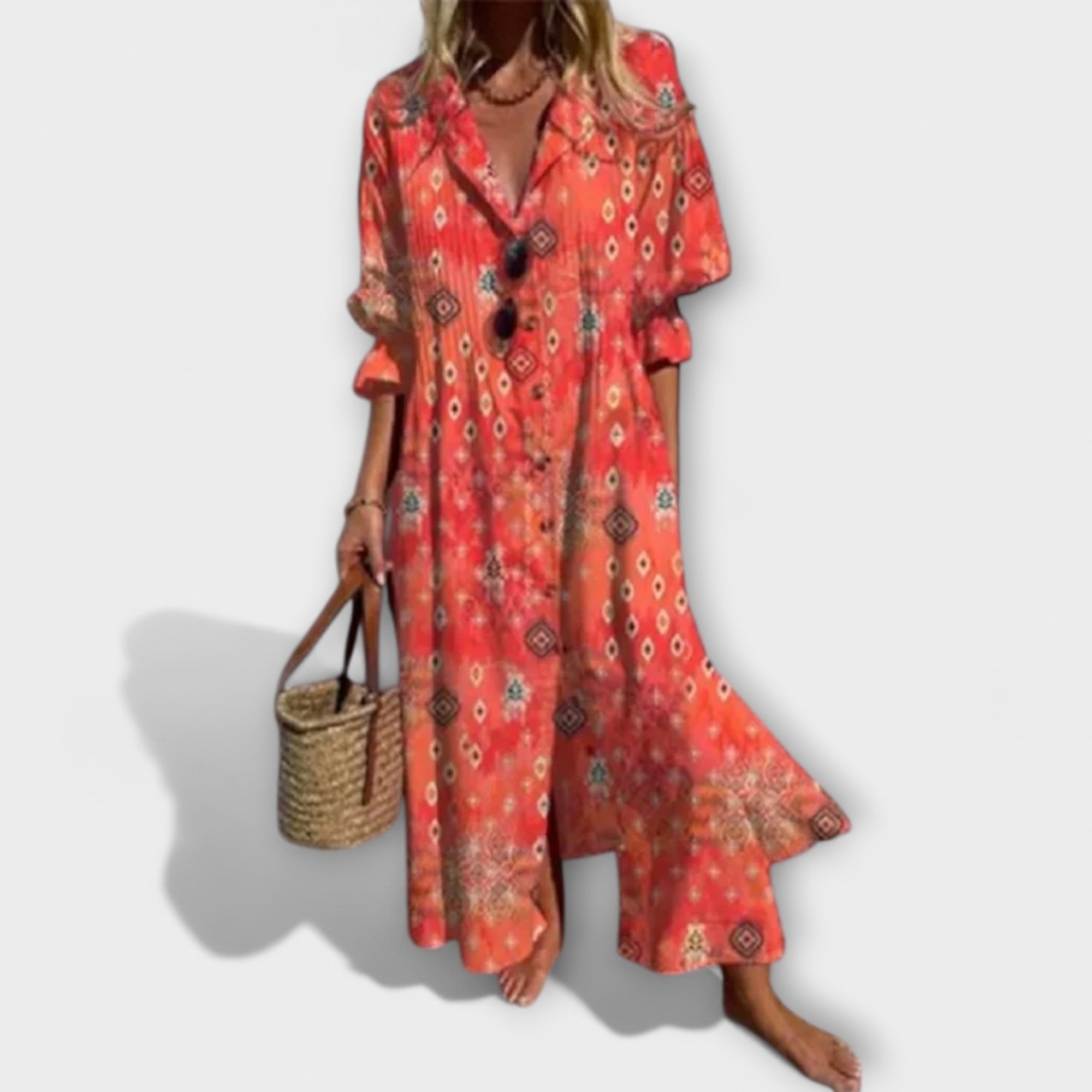 Lotte - Minimalistische vloeiende maxi-jurk voor dames Lifestyle
