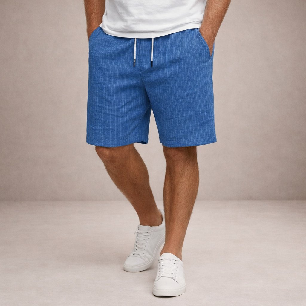 Luuk - Casual linnen korte broek voor heren Close Up