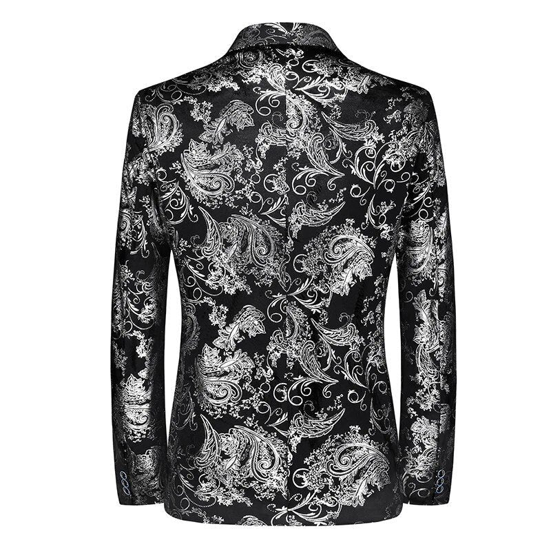 Luuk - Stijlvolle zakelijke herenblazers met barokprint Detail