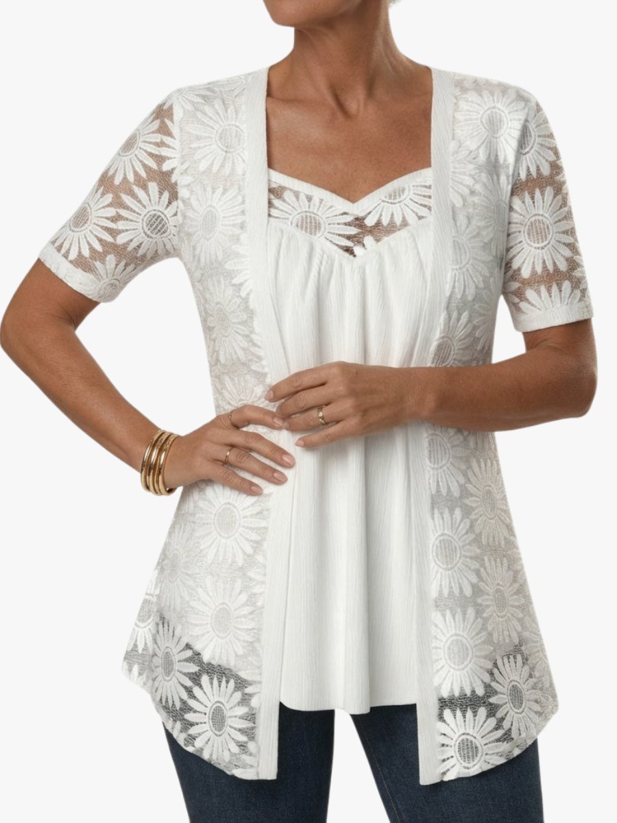 Maud - Elegante kanten blouse voor dames Hero