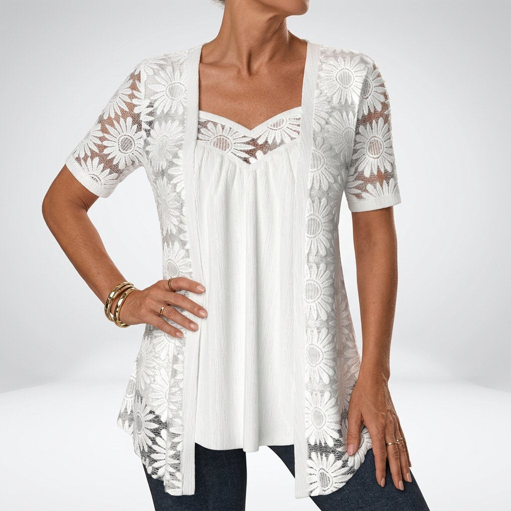 Maud - Elegante kanten blouse voor dames View 14