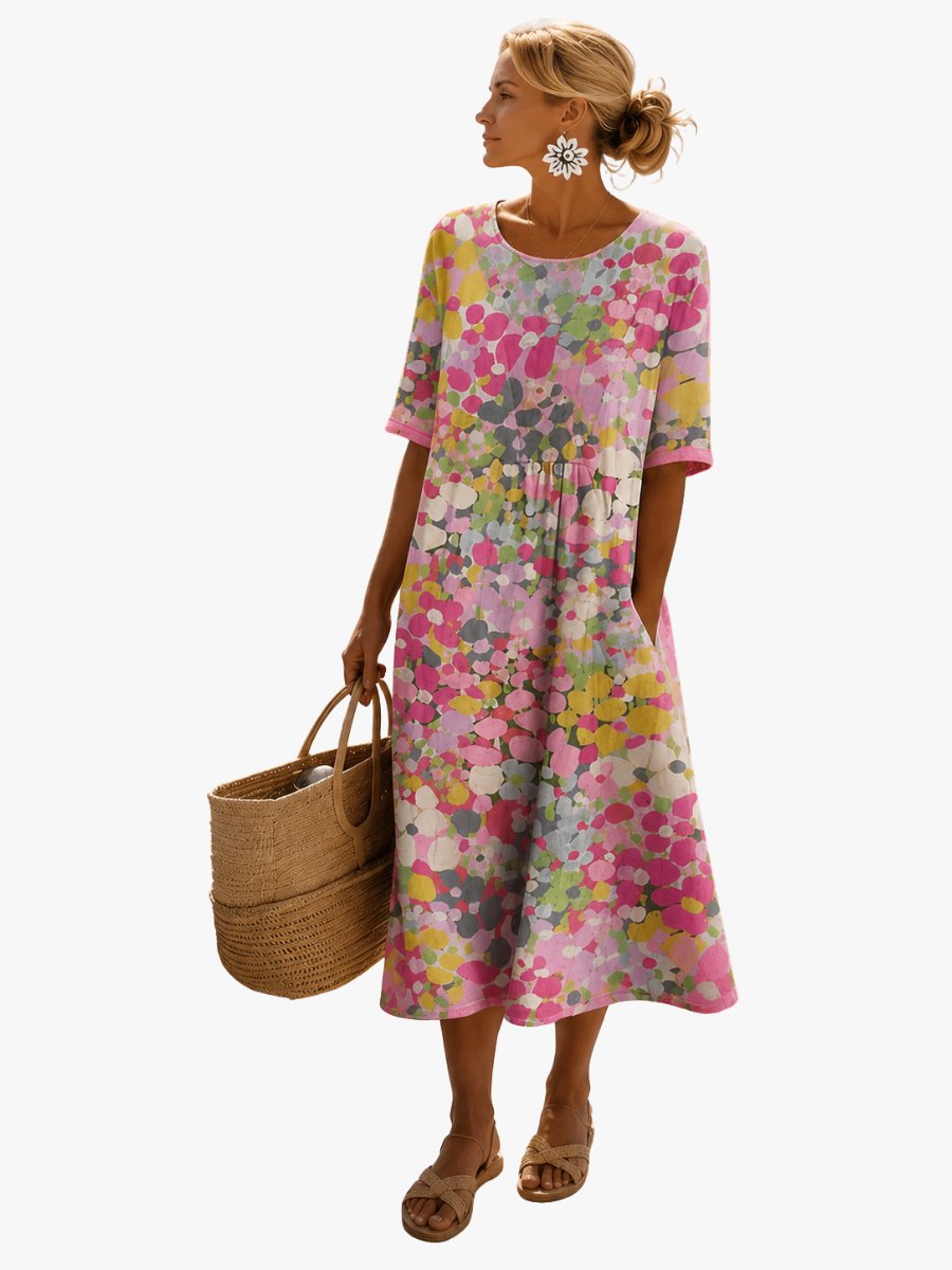 Maud - Elegante midi bloemenjurk voor dames Hero