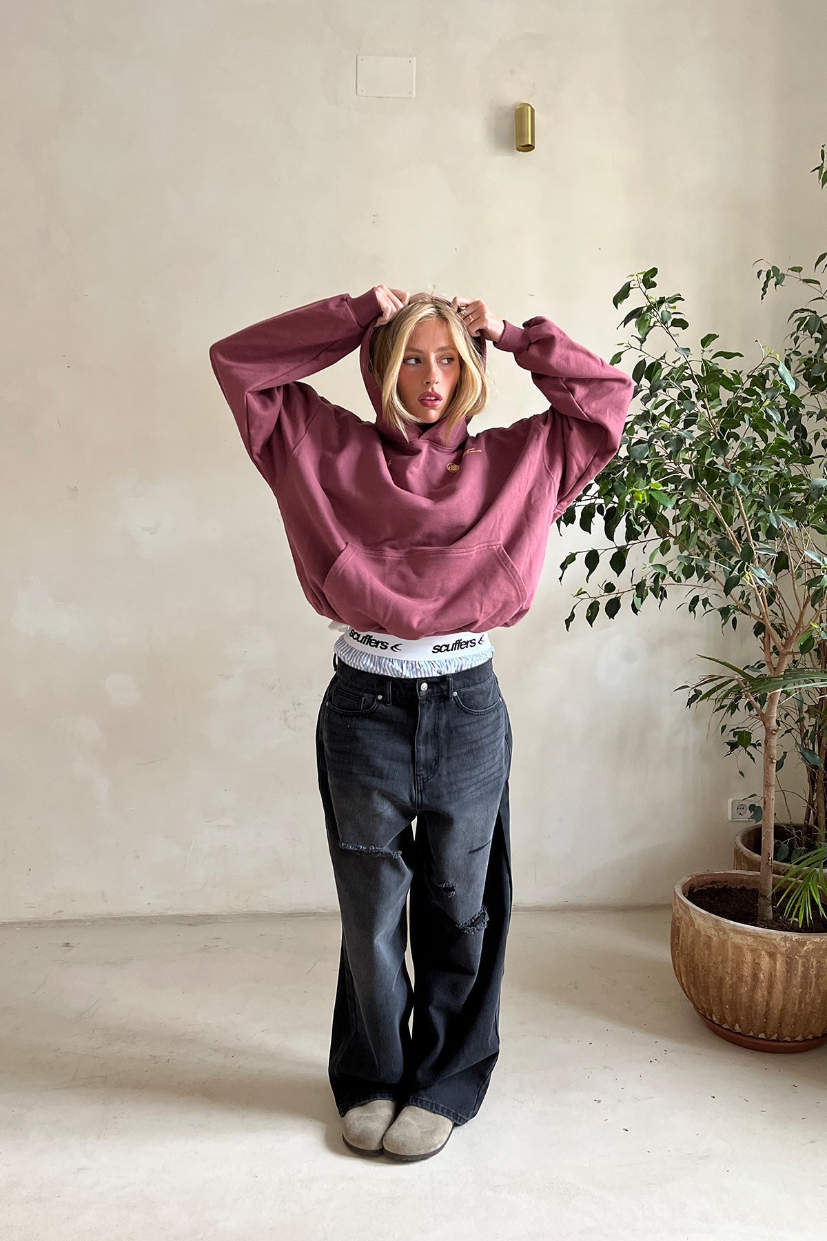 Lieke - Oversized hoodie met buidelzak voor dames