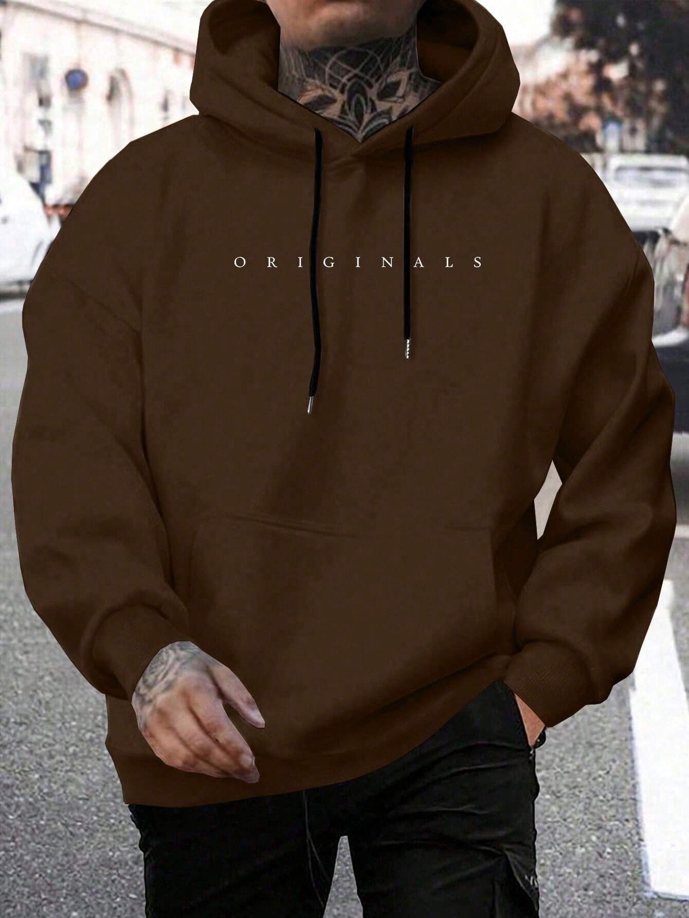 Mees - Casual hoodie met letterprint voor heren
