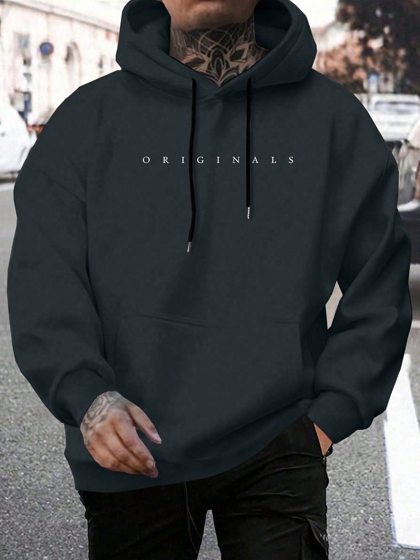 Mees - Casual hoodie met letterprint voor heren