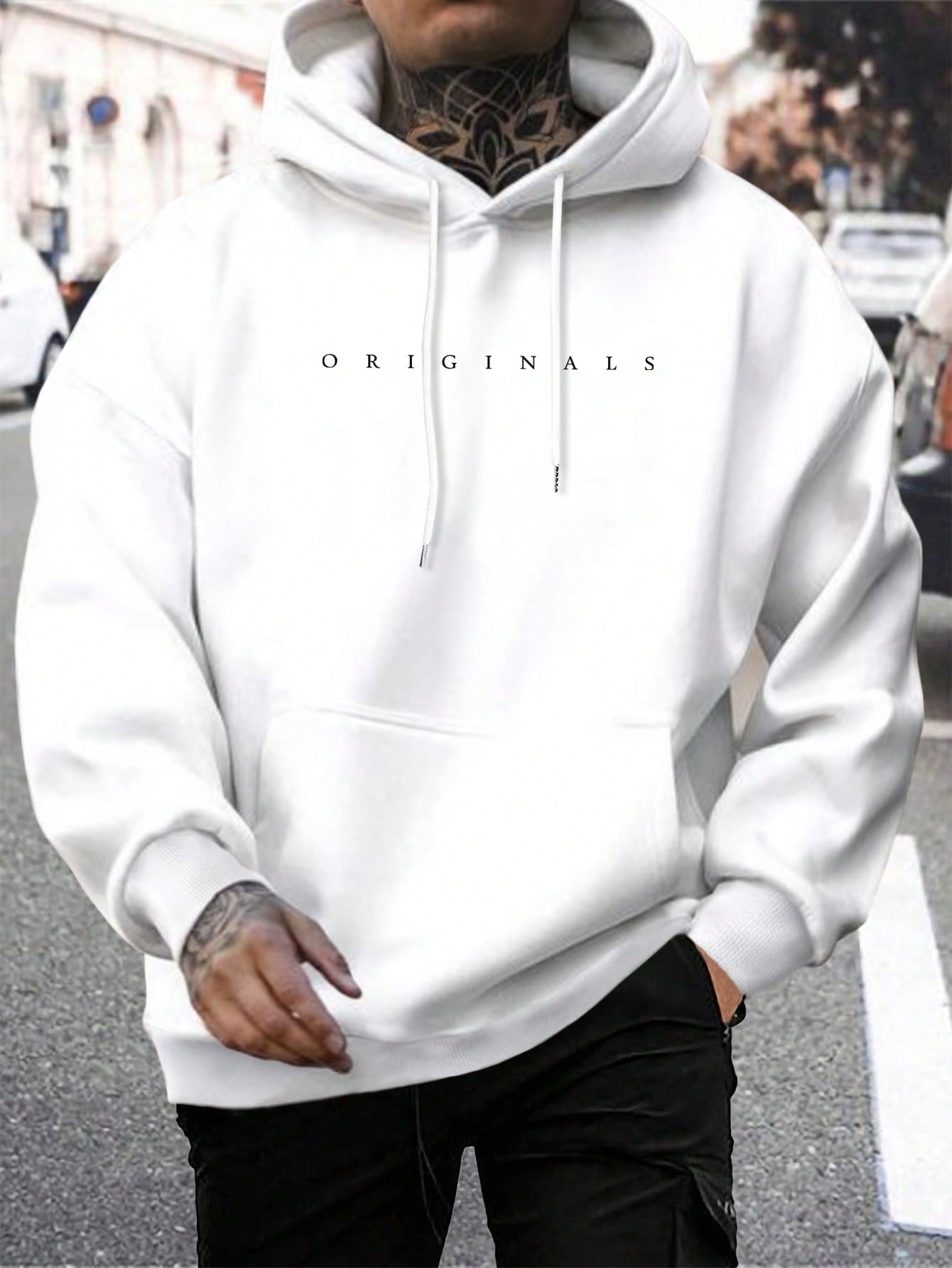 Mees - Casual hoodie met letterprint voor heren