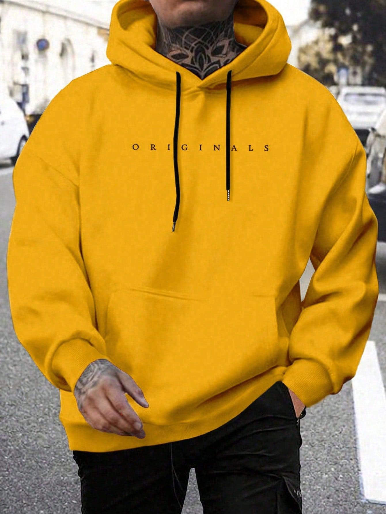 Mees - Casual hoodie met letterprint voor heren