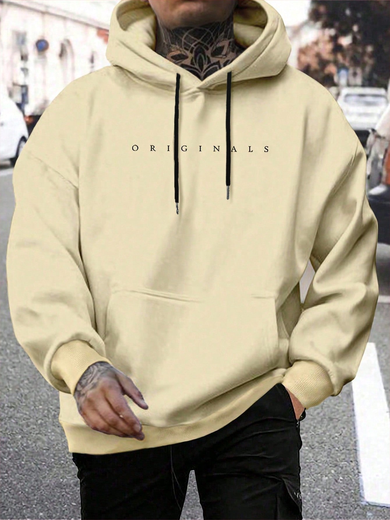 Mees - Casual hoodie met letterprint voor heren