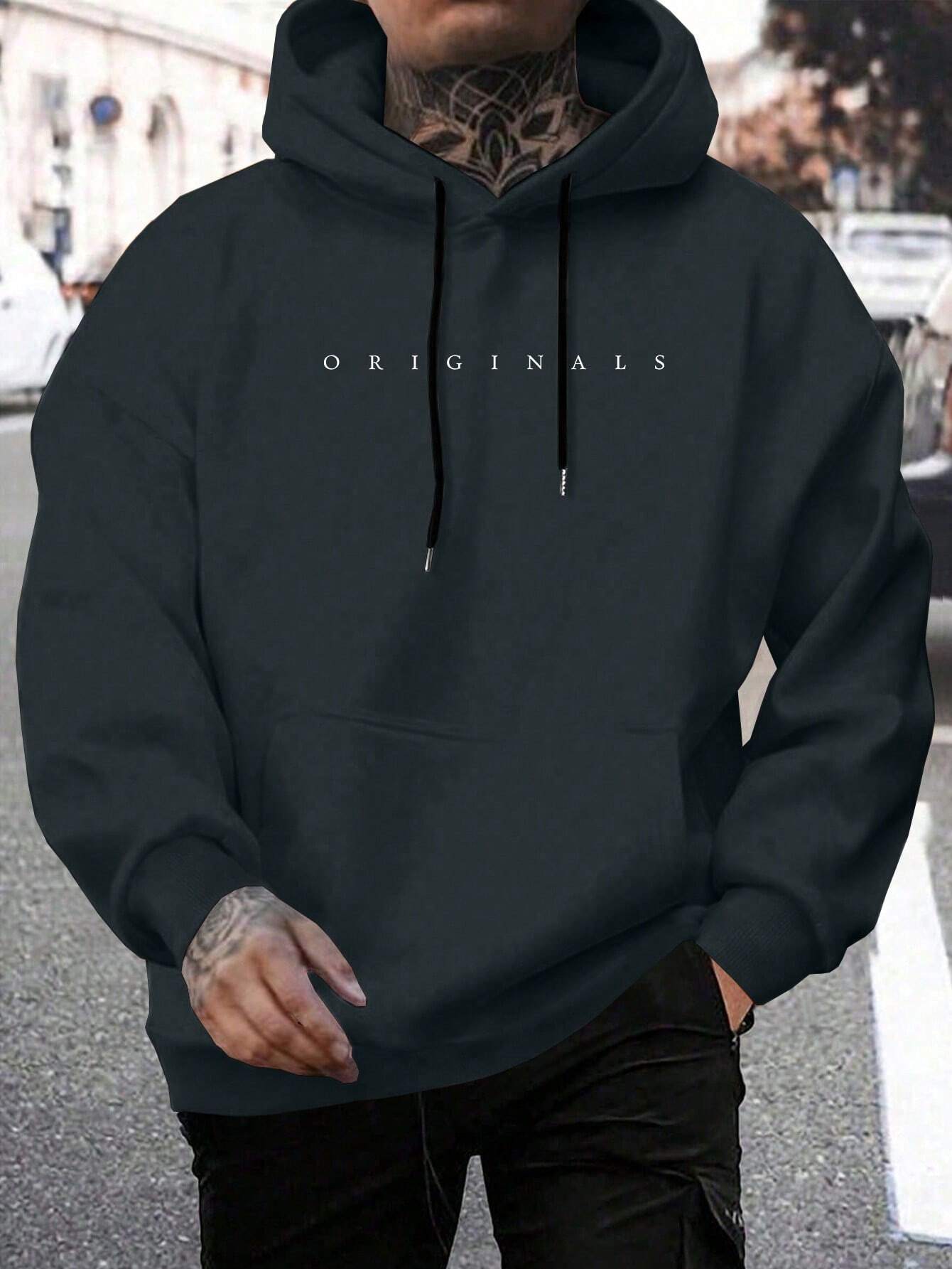 Mees - Casual hoodie met letterprint voor heren