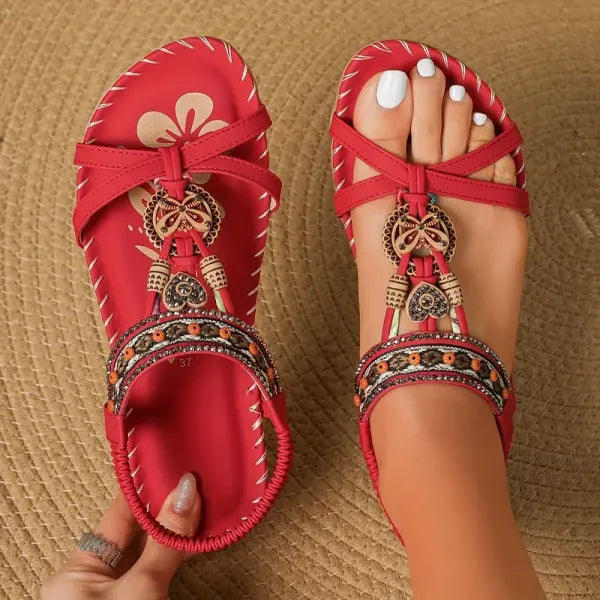Fenna - Zomerse sandalen met sierbandjes voor dames