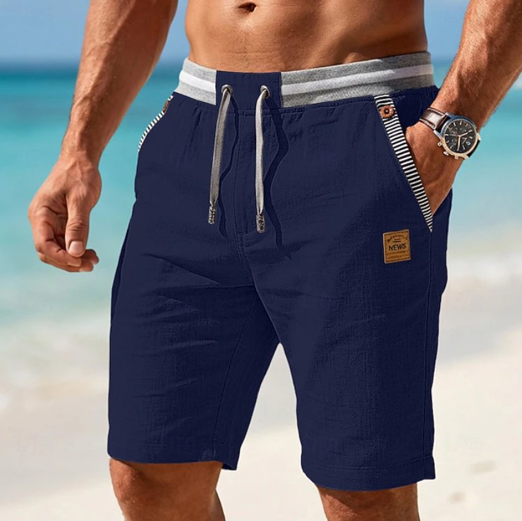 Rens - Lichte zomershort met veterdetail voor heren Back