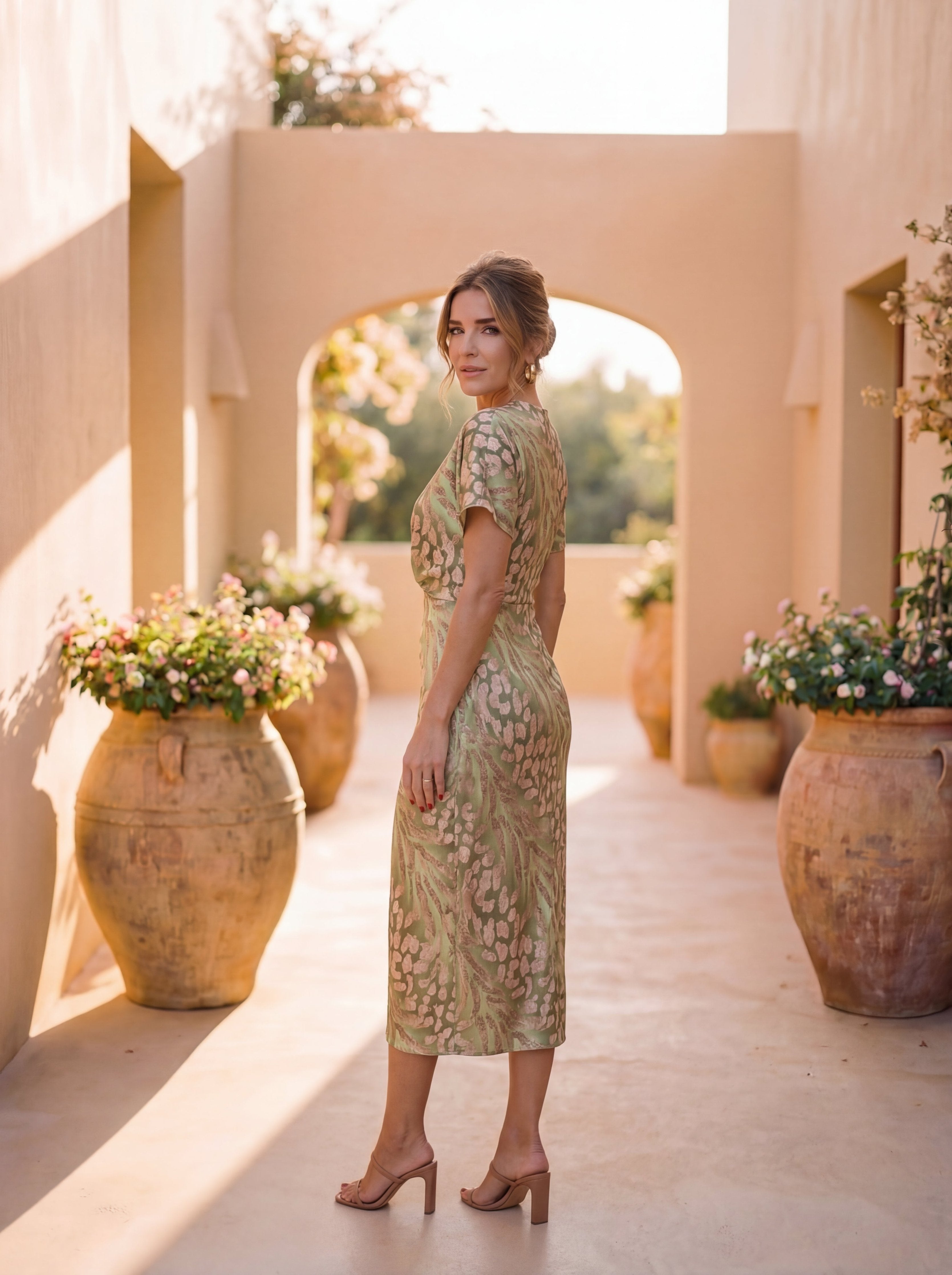 Robin - Elegante midi jurk met wikkelknoop voor dames