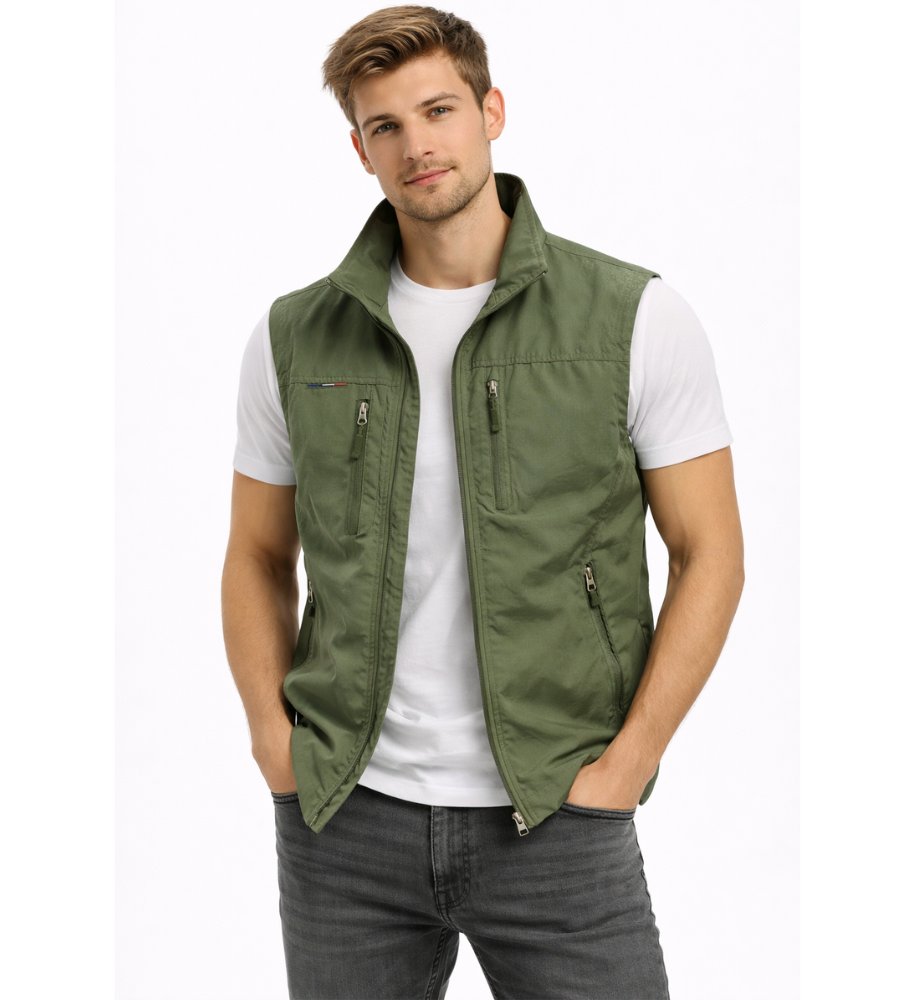 Ruben - Luchtige outdoor bodywarmer met rits voor heren Back