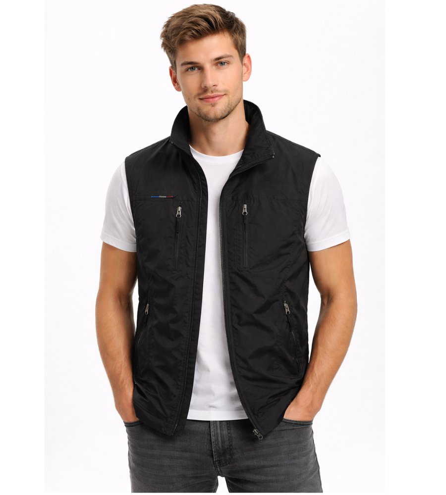 Ruben - Luchtige outdoor bodywarmer met rits voor heren Side