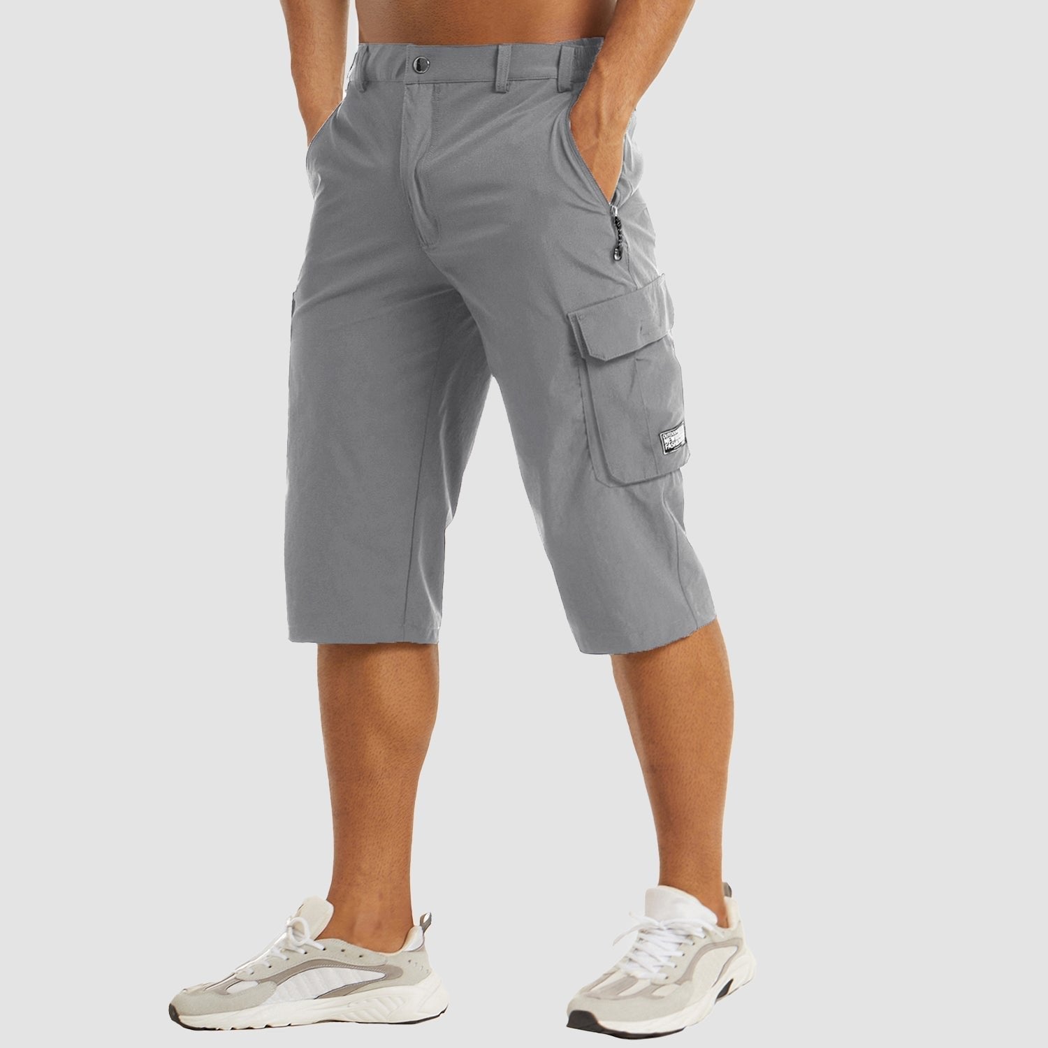 Ruben - Sneldrogend cargo shorts met ruime zakken voor heren Angle