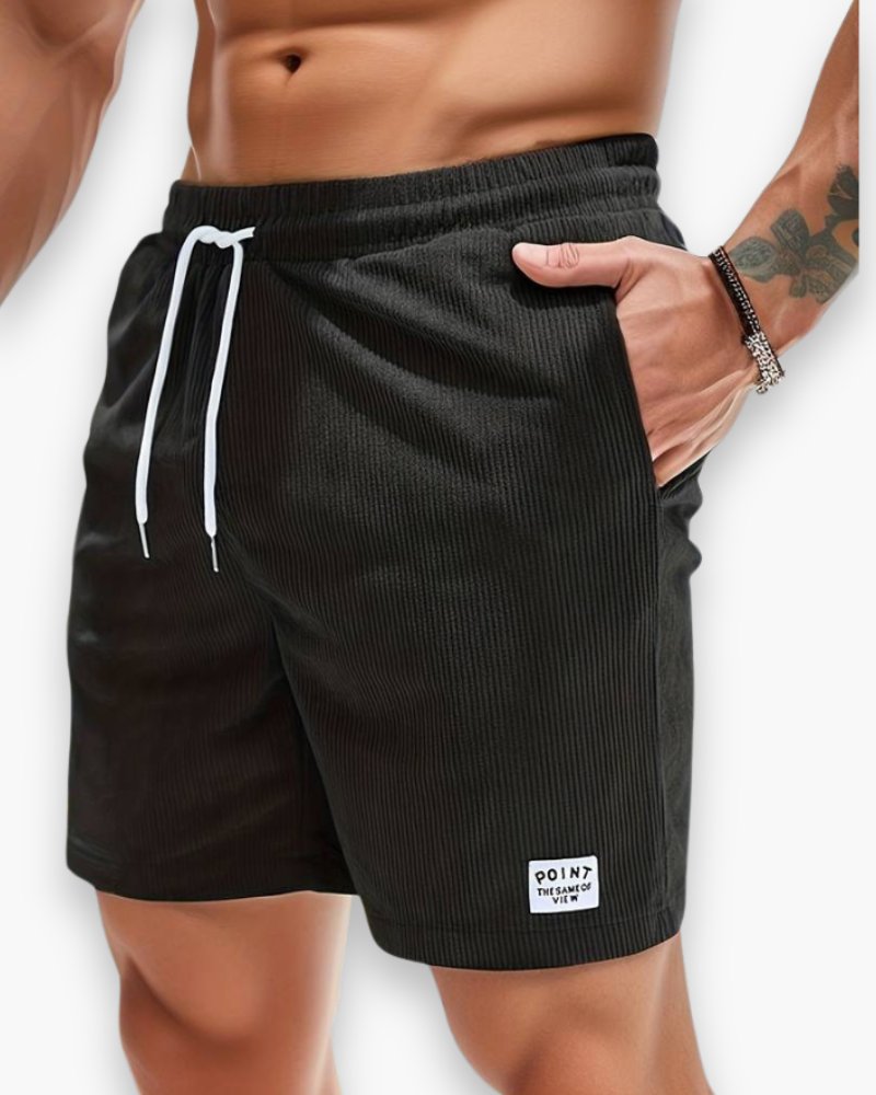 Stef - Casual ribcord herenshorts met zakken Detail