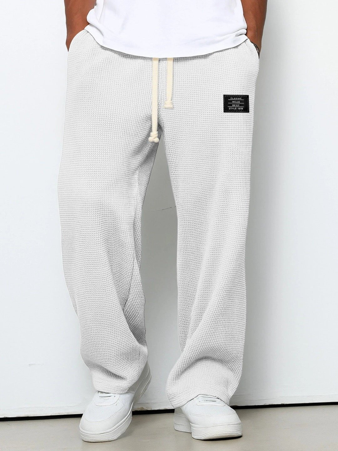 Stef - Comfortabele relaxed herenbroek met elastische taille Detail