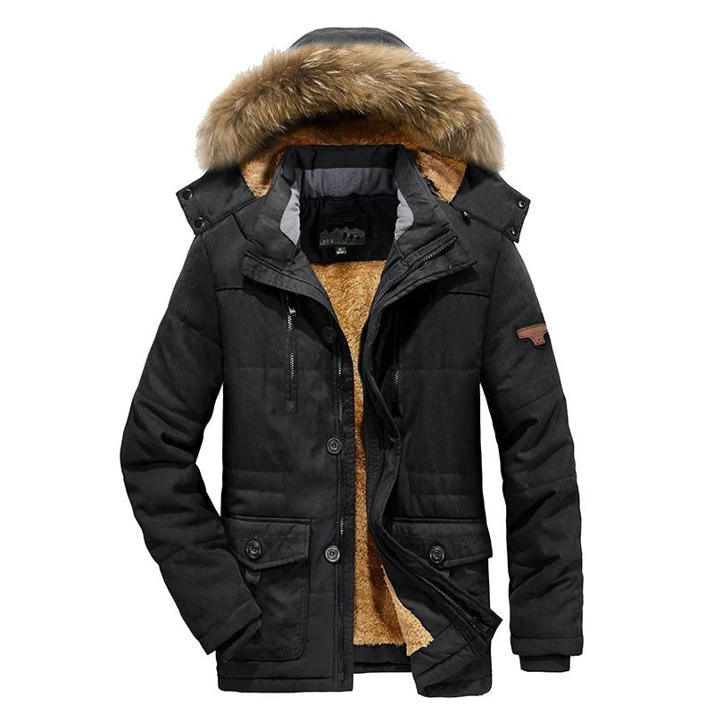 Teun - Warme fluwelen hoodie met capuchon voor heren Back