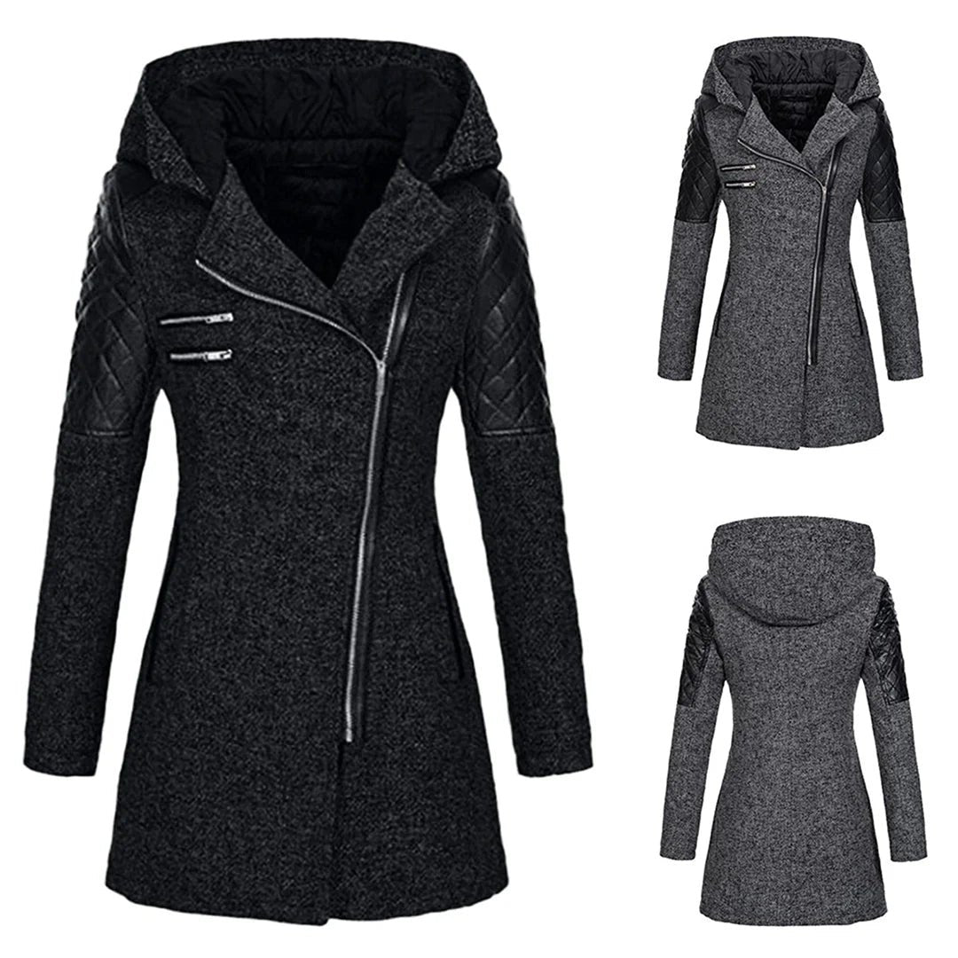 Valerie | Manteau d'hiver imperméable et coupe-vent avec capuche Back