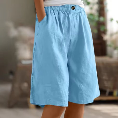Vera - Wijde shorts met elastische taille voor dames Angle
