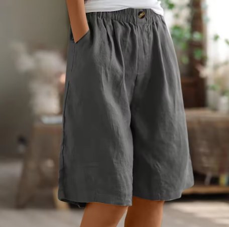 Vera - Wijde shorts met elastische taille voor dames Detail