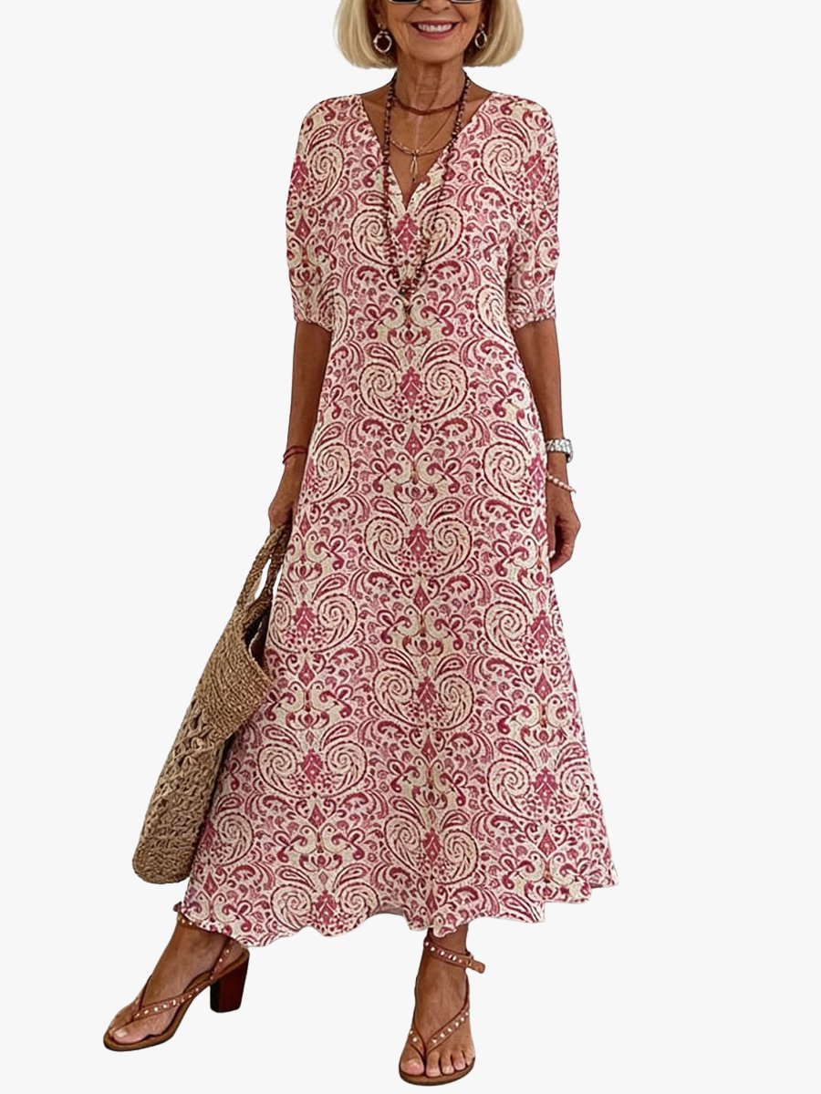 Vilja - Boho maxi jurk met paisleyprint voor dames Hero