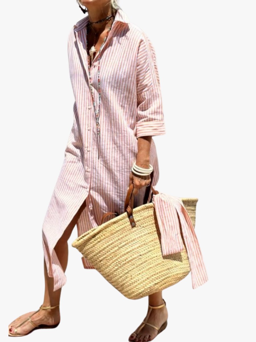 Wies - Elegante midi polojurk met knopen voor dames Hero